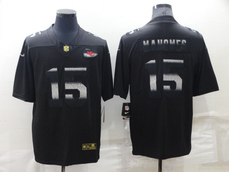 Men Kansas City Chiefs 15 Mahomes Black Nike Limited NFL Jerseys